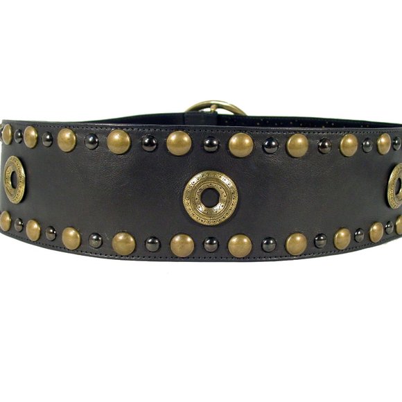 STREETS AHEAD $350 Wide Studded Belt Women's L (31"-35") Made in USA - Picture 2 of 4